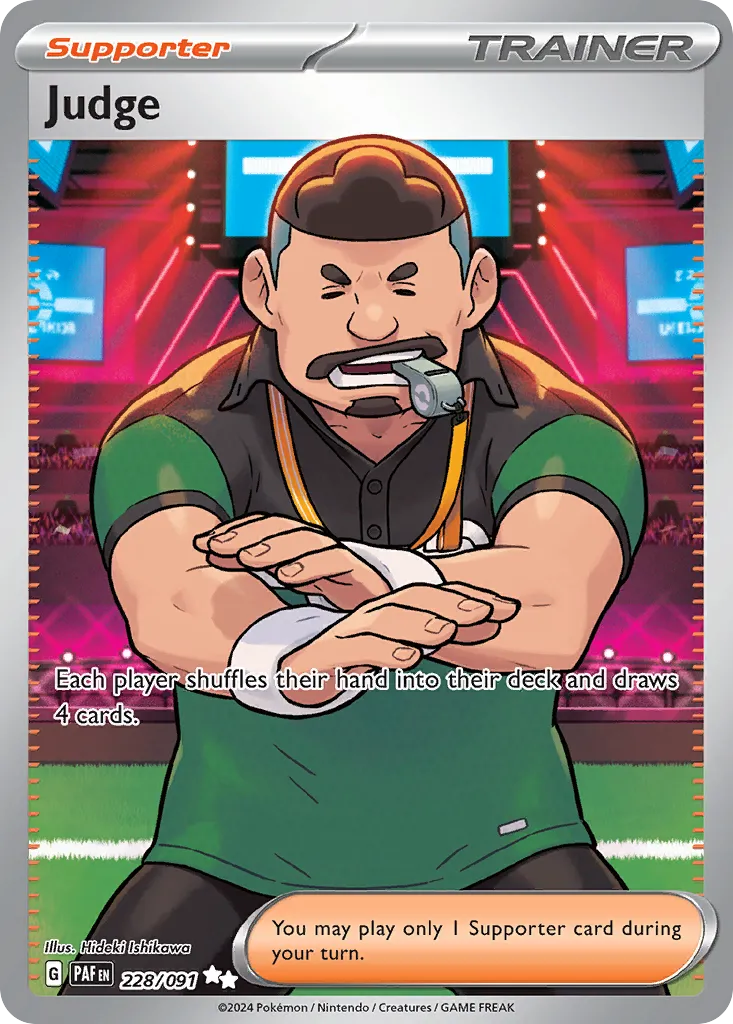 2024 Paldean Fates Judge #228/91 Ultra Rare card image