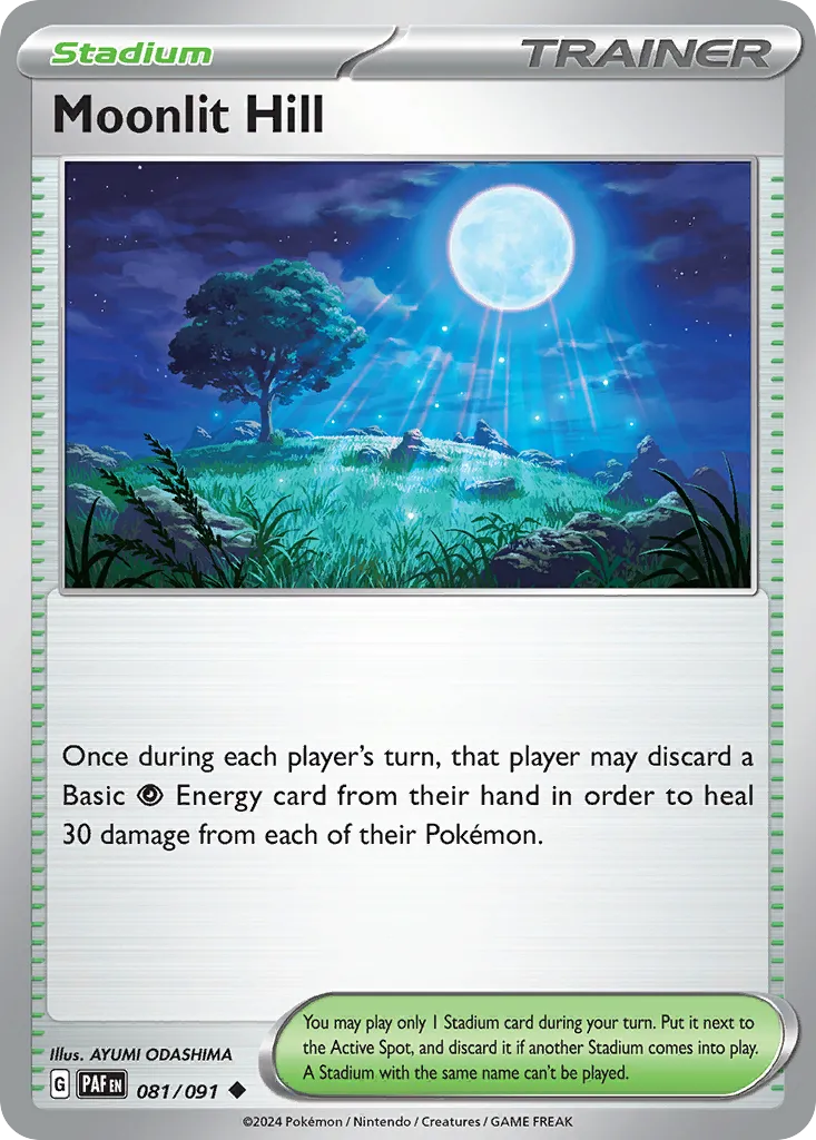 2024 Paldean Fates Moonlit Hill #81/91 Uncommon card image