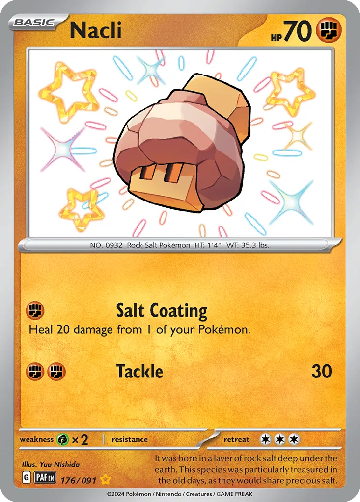 2024 Paldean Fates Nacli #176/91 Shiny Rare card image