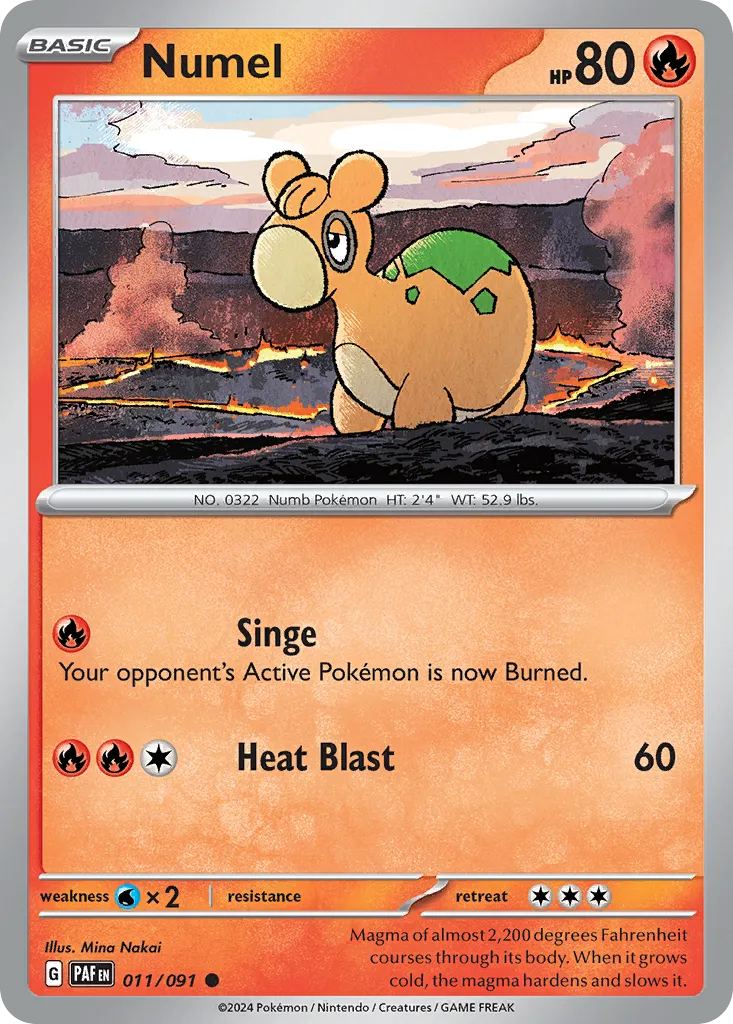 2024 Paldean Fates Numel #11/91 Common card image