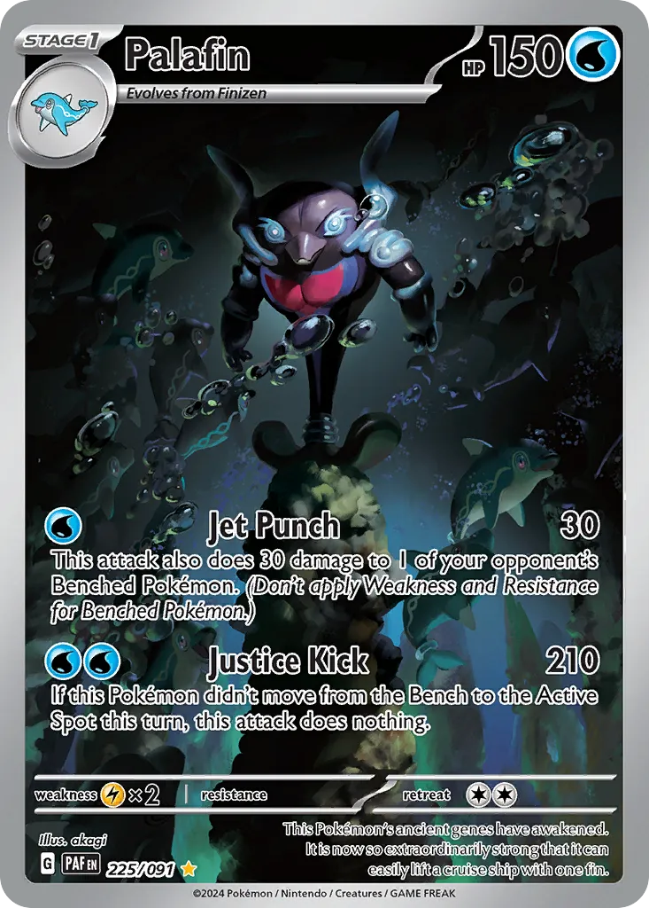 2024 Paldean Fates Palafin #124/91 Shiny Rare card image