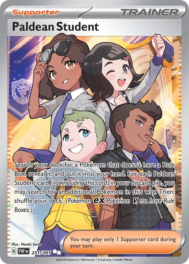 2024 Paldean Fates Paldean Student #85/91 Common card image