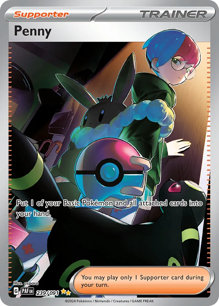 2024 Paldean Fates Penny #239/91 Special Illustration Rare card image