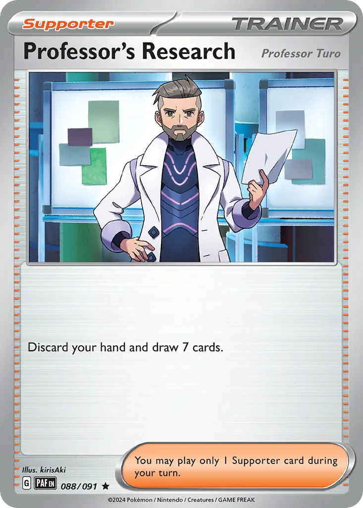 2024 Paldean Fates Professor's Research #88/91 Rare card image