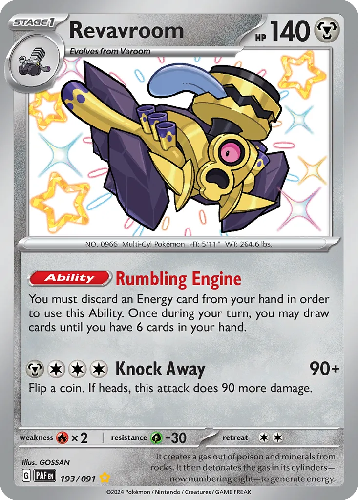 2024 Paldean Fates Revavroom #65/91 Rare card image