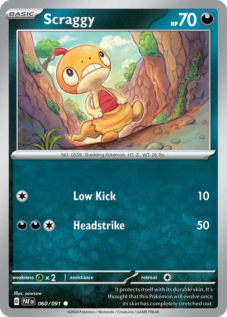 2024 Paldean Fates Scraggy #60/91 Common card image
