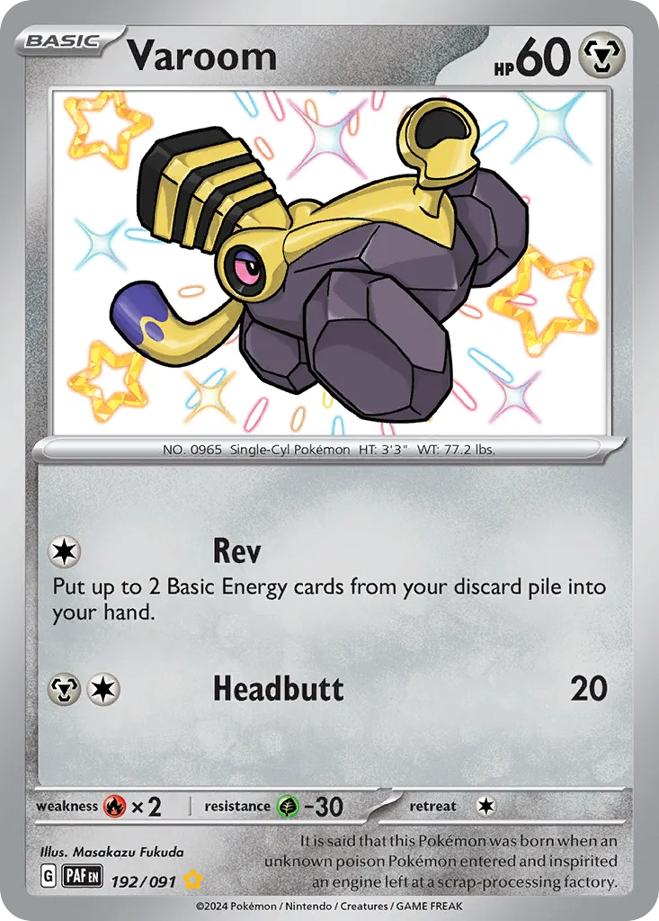 2024 Paldean Fates Varoom #192/91 Shiny Rare card image