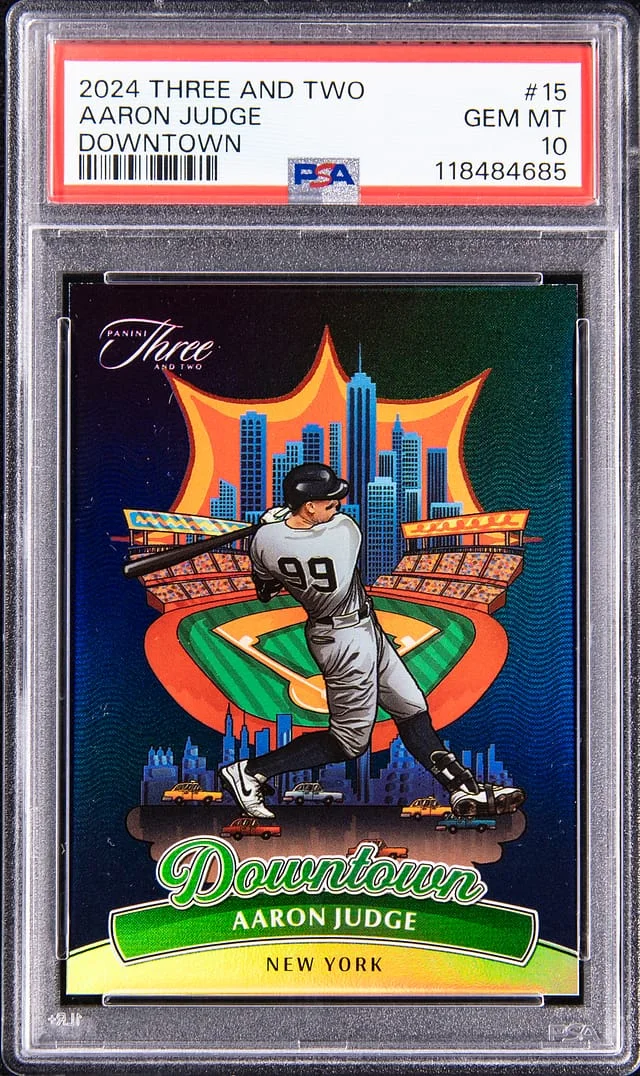 2024 Panini Aaron Judge Three and Two Downtown #15 card image