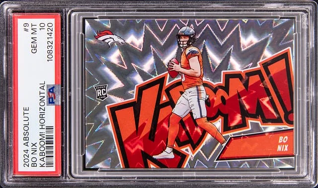 2024 Panini Absolute Bo Nix Kaboom! Horizontal #9 card image