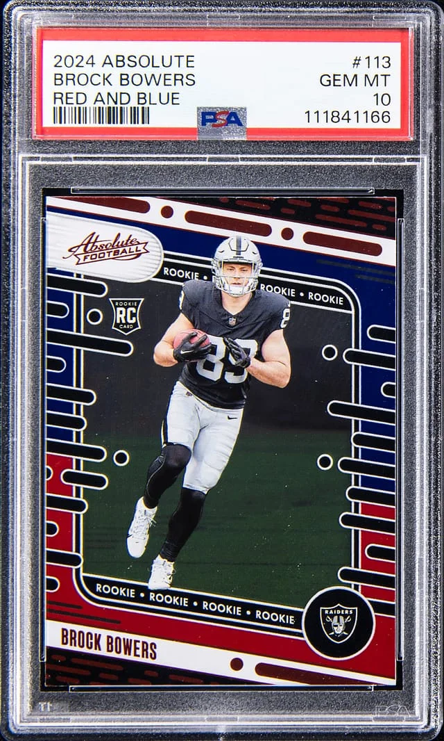 2024 Panini Absolute Brock Bowers Red and Blue #113 card image