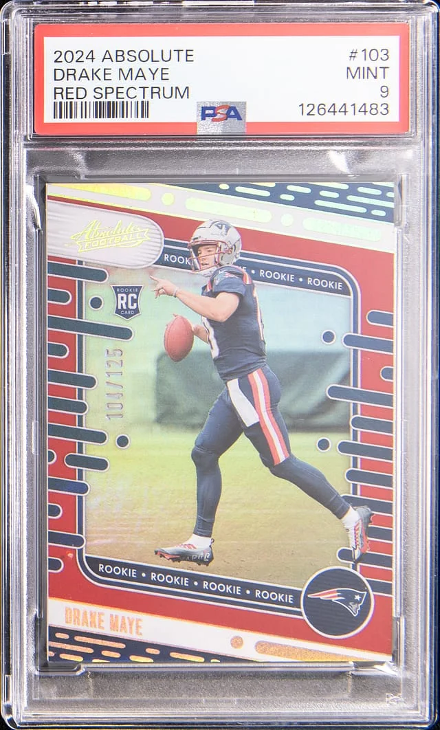 2024 Panini Absolute Drake Maye Red Spectrum #103 card image