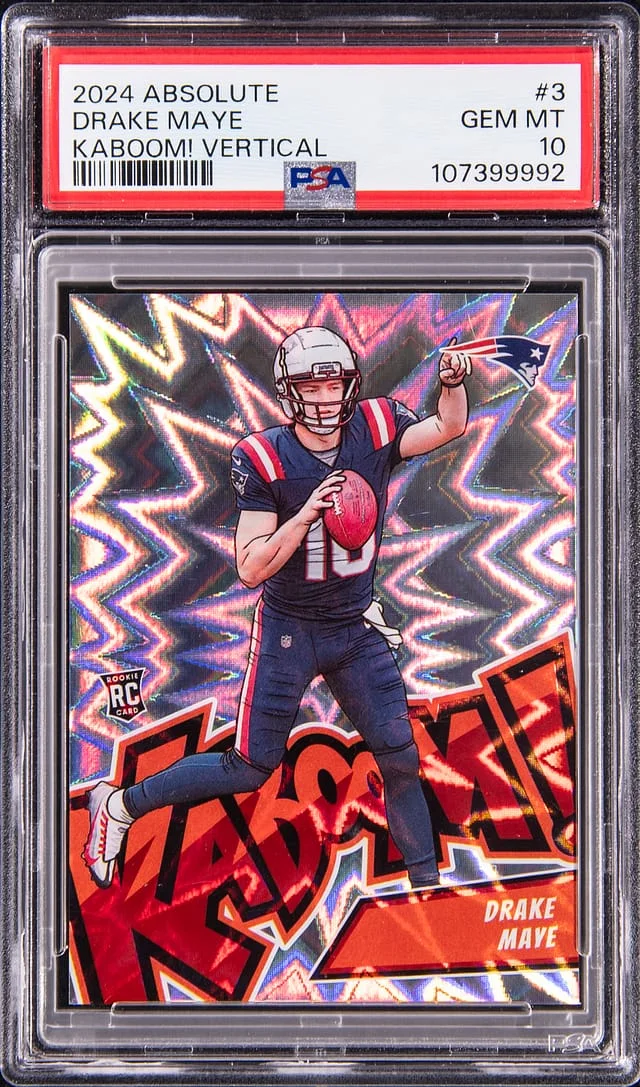 2024 Panini Absolute Drake Maye Kaboom! Vertical #3 card image