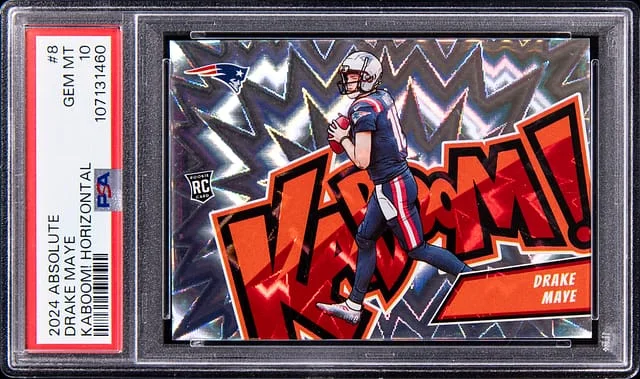 2024 Panini Absolute Drake Maye Kaboom! Horizontal #8 card image