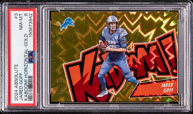 2024 Panini Absolute Jared Goff Kaboom! Horizontal Gold #3 card image