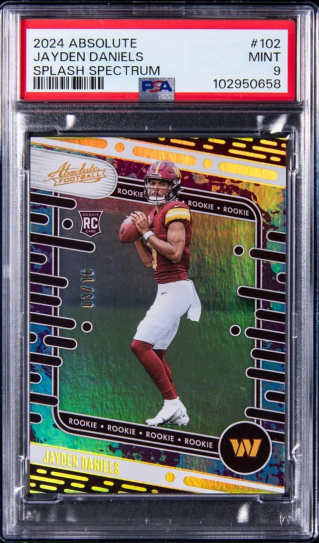 2024 Panini Absolute Jayden Daniels Red/White/Blue Kaleidoscope #102 card image