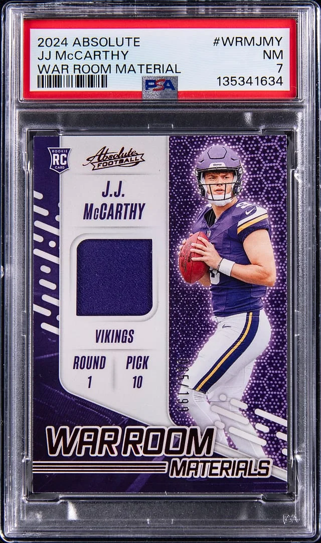 2024 Panini Absolute J.J. McCarthy War Room Materials #WRM-JMY card image