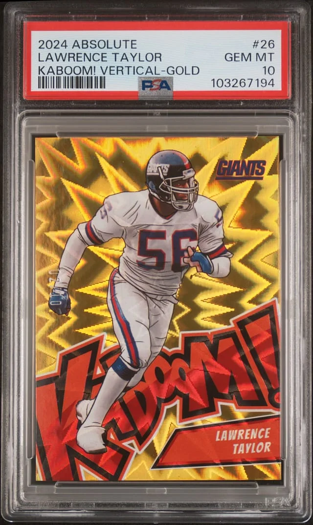 2024 Panini Absolute Lawrence Taylor Kaboom! Vertical Gold #26 card image