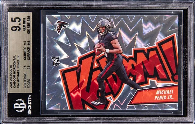 2024 Panini Absolute Michael Penix Jr. Kaboom Horizontal #14 card image