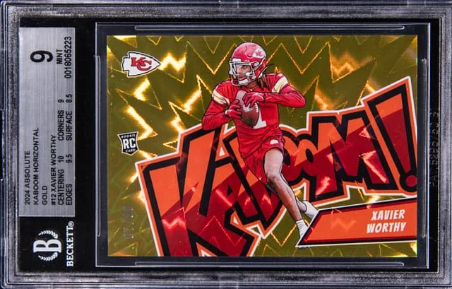 2024 Panini Absolute Xavier Worthy Kaboom! Horizontal #12 card image