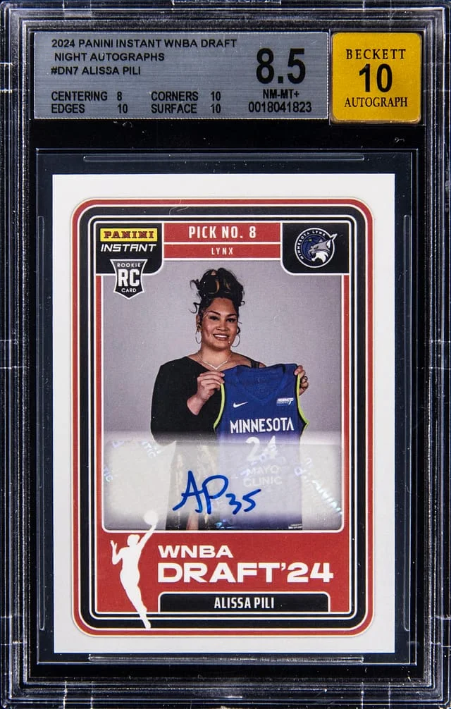 2024 Panini Alissa Pili Instant WNBA Draft Night Autographs #DN7 card image