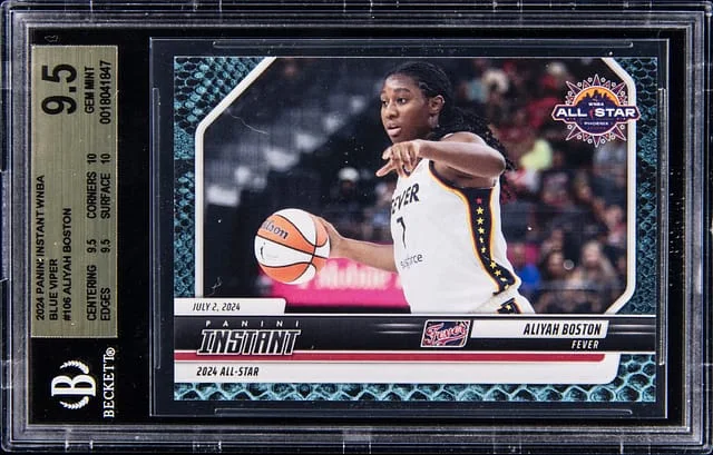 2024 Panini Aliyah Boston Instant WNBA Blue Viper #106 card image