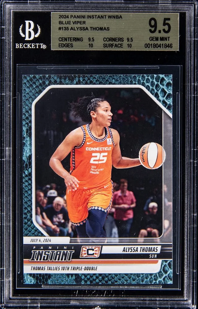 2024 Panini Alyssa Thomas Instant WNBA Blue Viper #135 card image