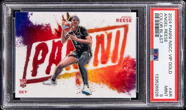 2024 Panini Angel Reese National Sports Card Convention VIP Gold Color Blast #AR card image