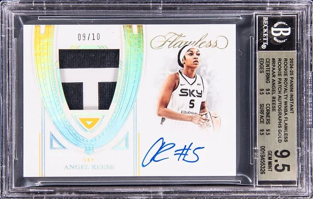 2024 Panini Angel Reese Instant Royalty WNBA Flawless Patch Autograph Gold #RPAAr card image