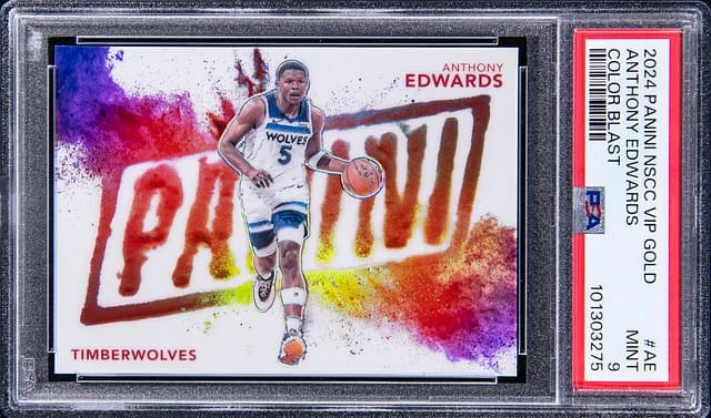 2024 Panini Anthony Edwards NSCC VIP Gold Color Blast #AE card image
