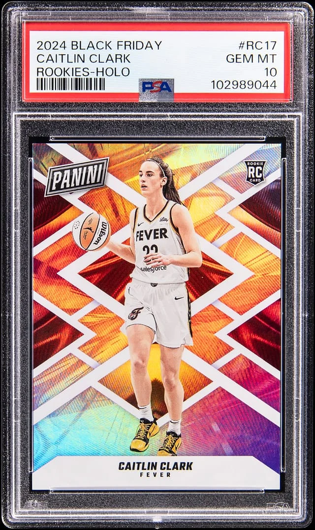 2024 Panini Black Caitlin Clark Friday Rookies Holo #RC17 card image