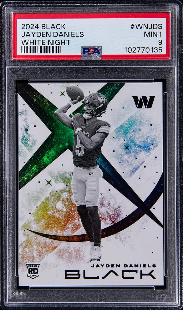 2024 Panini Black Jayden Daniels White Night #WN-JDS card image