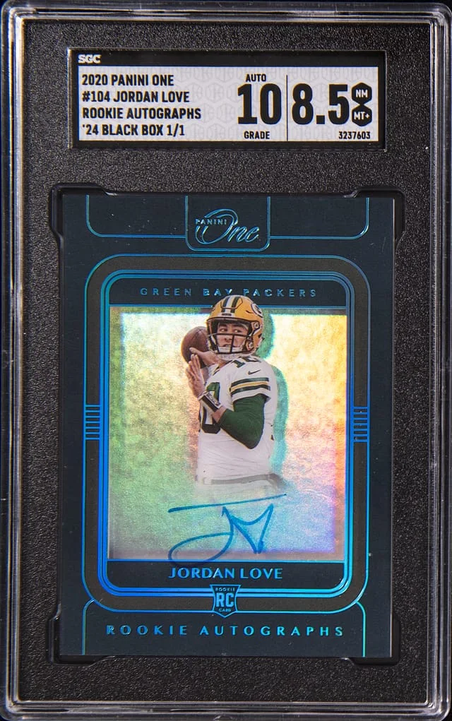 2024 Panini Black Jordan Love Box '20 Panini One Autographs #104 card image