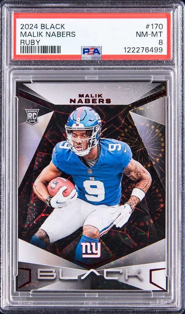 2024 Panini Black Malik Nabers Ruby #170 card image