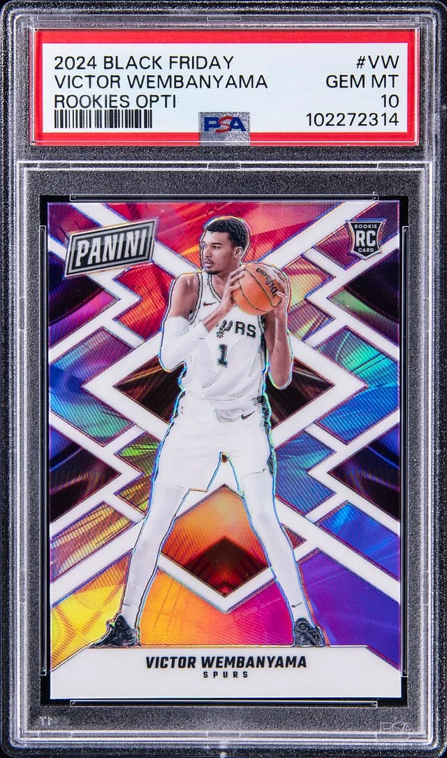 2024 Panini Black Victor Wembanyama Friday Rookies Opti #VW card image