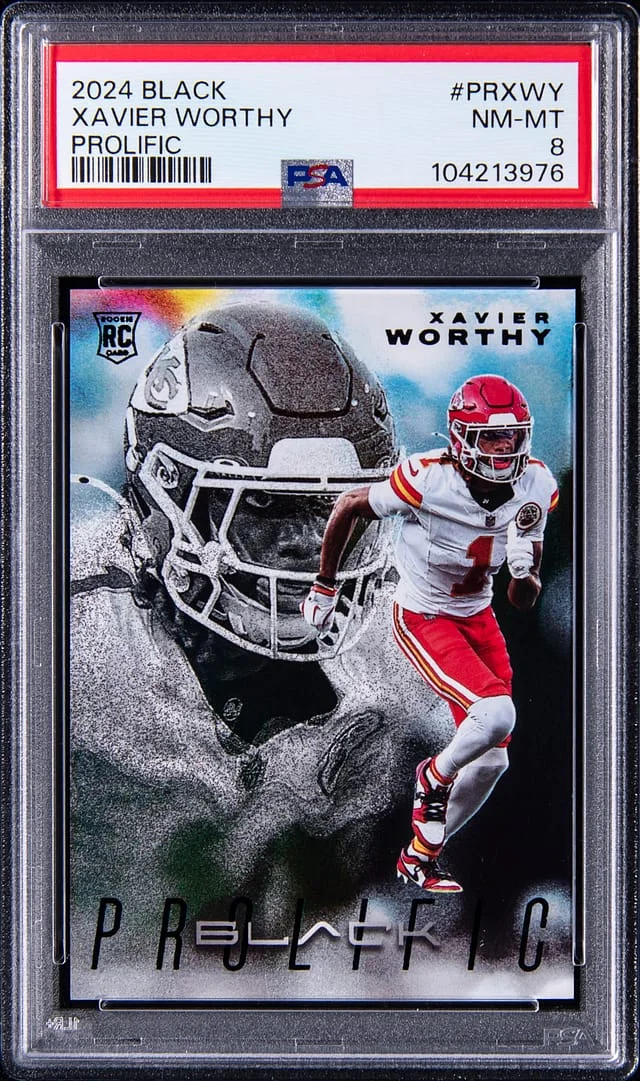 2024 Panini Black Xavier Worthy Prolific #PR-XWY card image
