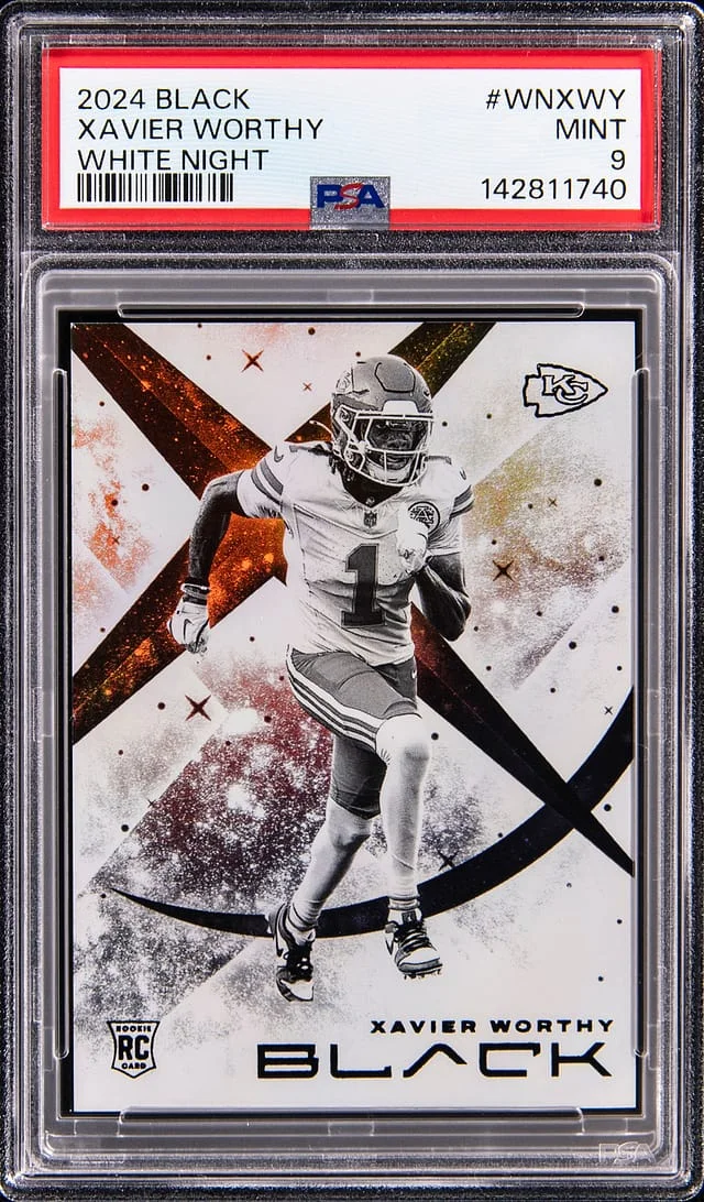 2024 Panini Black Xavier Worthy White Night #WN-XWY card image