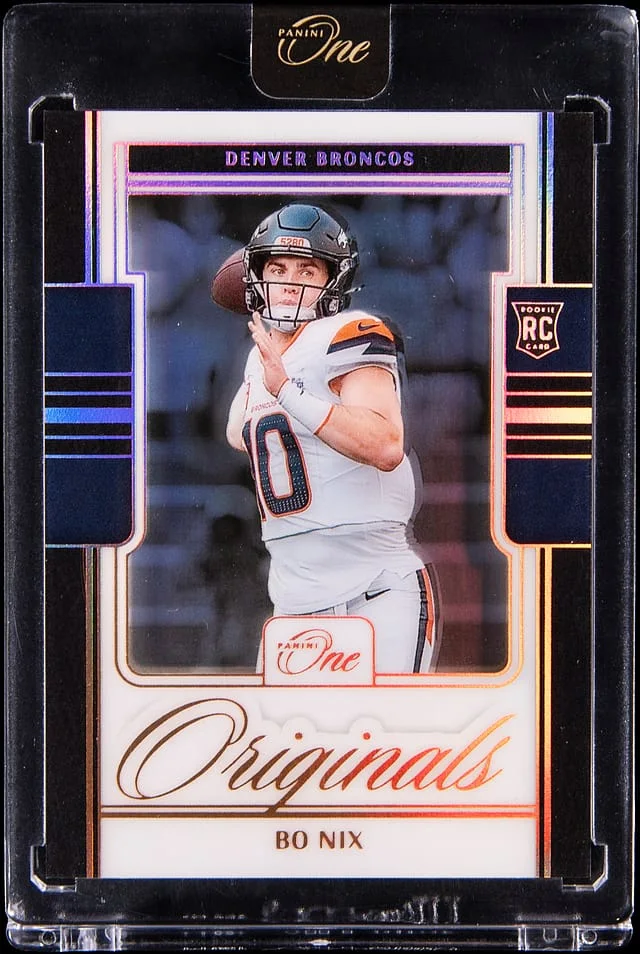2024 Panini Bo Nix - Panini Encased One Originals Gold #OO-BNX card image