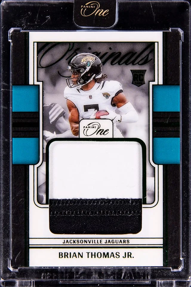 2024 Panini Brian Thomas Jr. Patch ($06/25) - Panini Encased One Originals Patch Green #OOP-BTJ card image