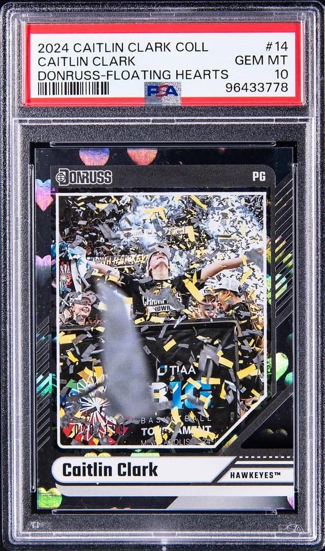 2024 Panini Caitlin Clark (20/199) Caitlin Clark Collection Donruss-Floating Hearts #14 card image