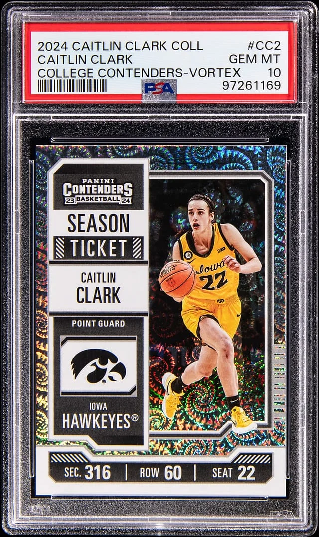 2024 Panini Caitlin Clark Collection College Contenders Vortex #CC2 card image