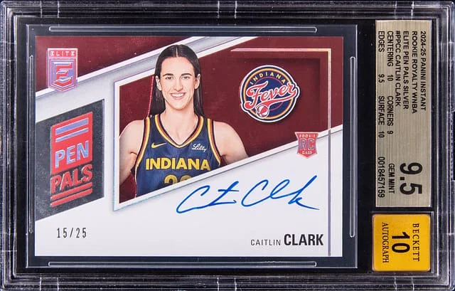 2024 Panini Caitlin Clark Instant Royalty WNBA Elite Pen Pals Silver #PP-CC card image