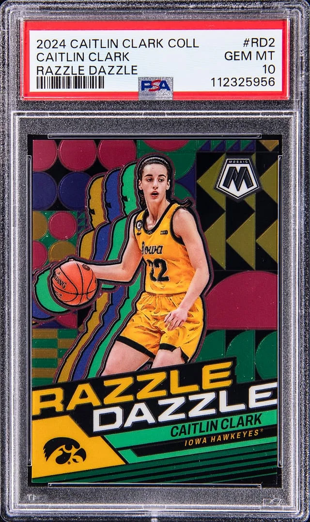 2024 Panini Caitlin Clark Cailtin Clark Collection Mosaic Razzle Dazzle #RD2 card image