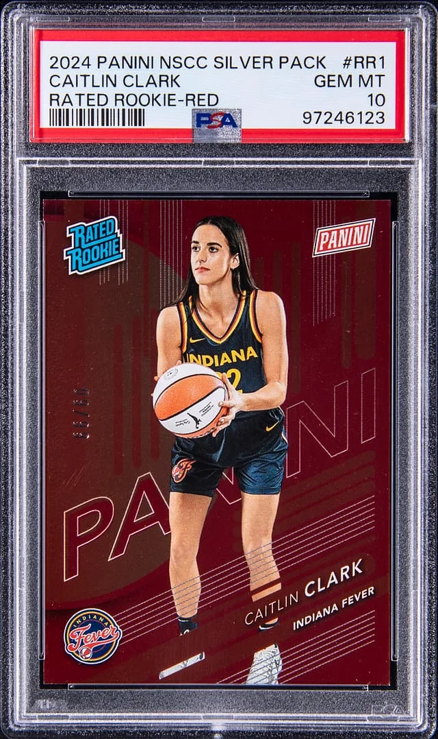 2024 Panini Caitlin Clark NSCC Silver Pack Rated -Purple #RR1 card image