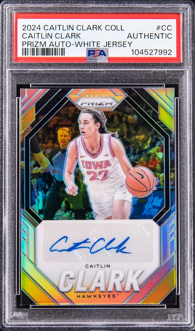 2024 Panini Caitlin Clark, White Caitlin Clark Collection Prizm Autographs #CC card image