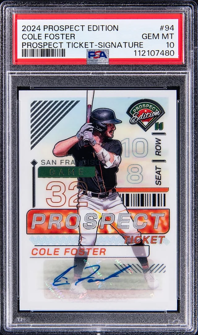 2024 Panini Caleb Foster Prospect Edition Prospect Ticket Signature #94 card image