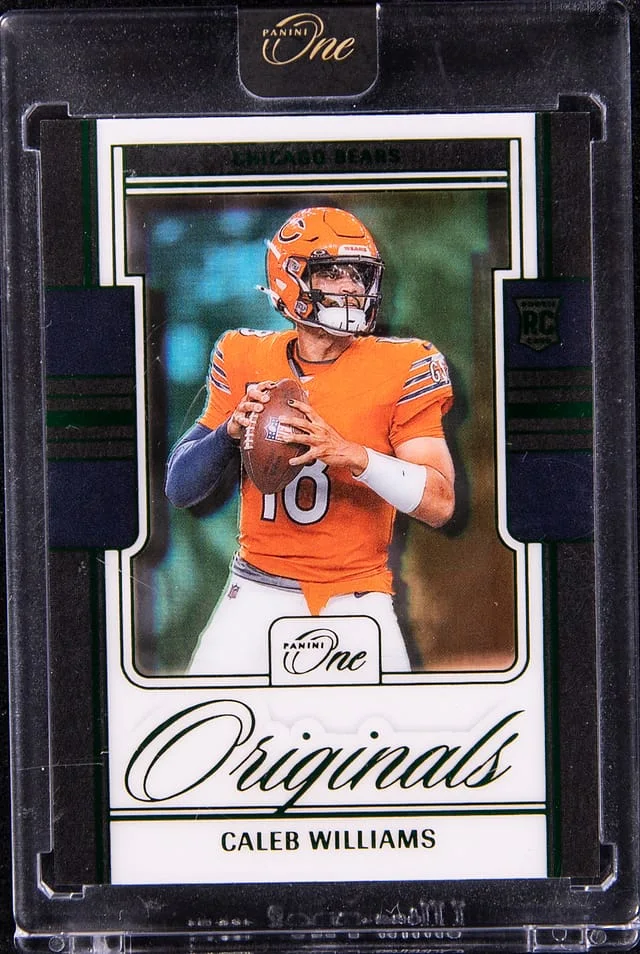 2024 Panini Caleb Williams = Panini Encased One Originals Emerald #OO-CWS card image