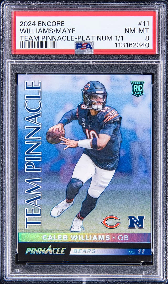 2024 Panini Caleb Williams/Drake Maye Encore Team Pinnacle Platinum #11 card image