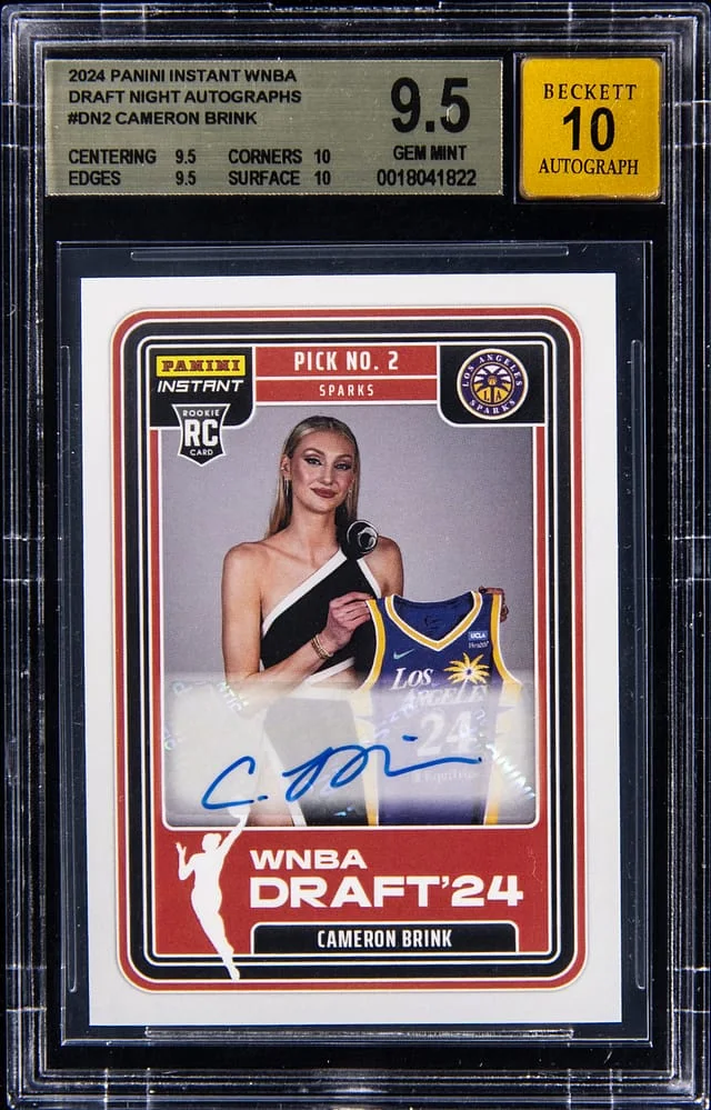 2024 Panini Cameron Brink Instant WNBA Draft Night Autographs #DN2 card image