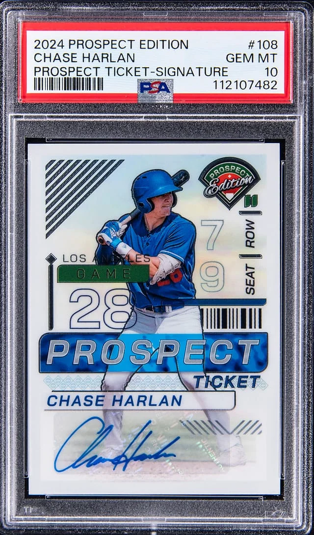 2024 Panini Chase Harlan Prospect Edition Prospect Ticket Signature #108 card image