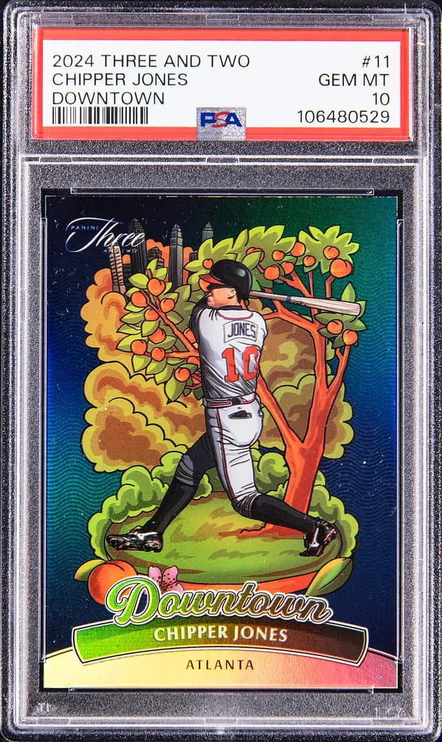 2024 Panini Chipper Jones Three and Two Downtown #11 card image